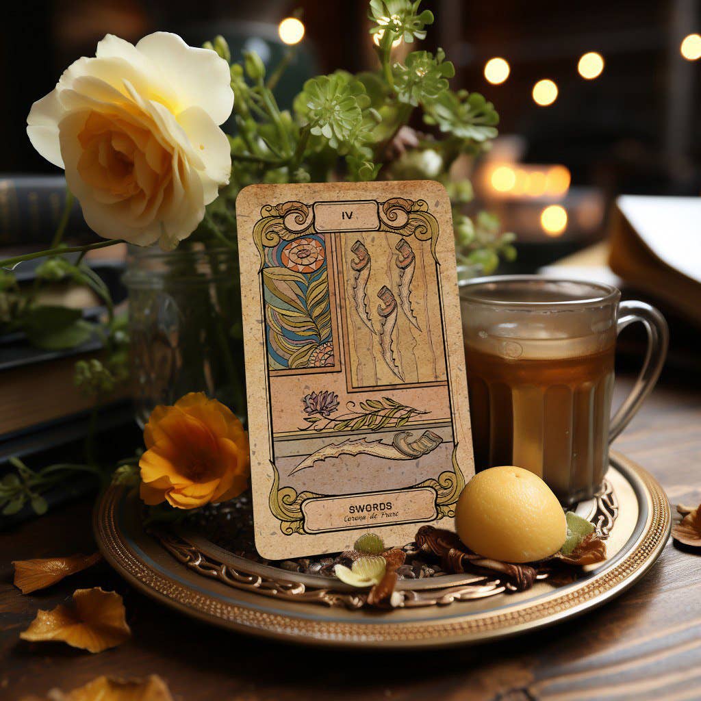 Dark Synevyr Botanica Oculta Tarot Deck 80 Cards - deck spread showing multiple botanical illustrated cards