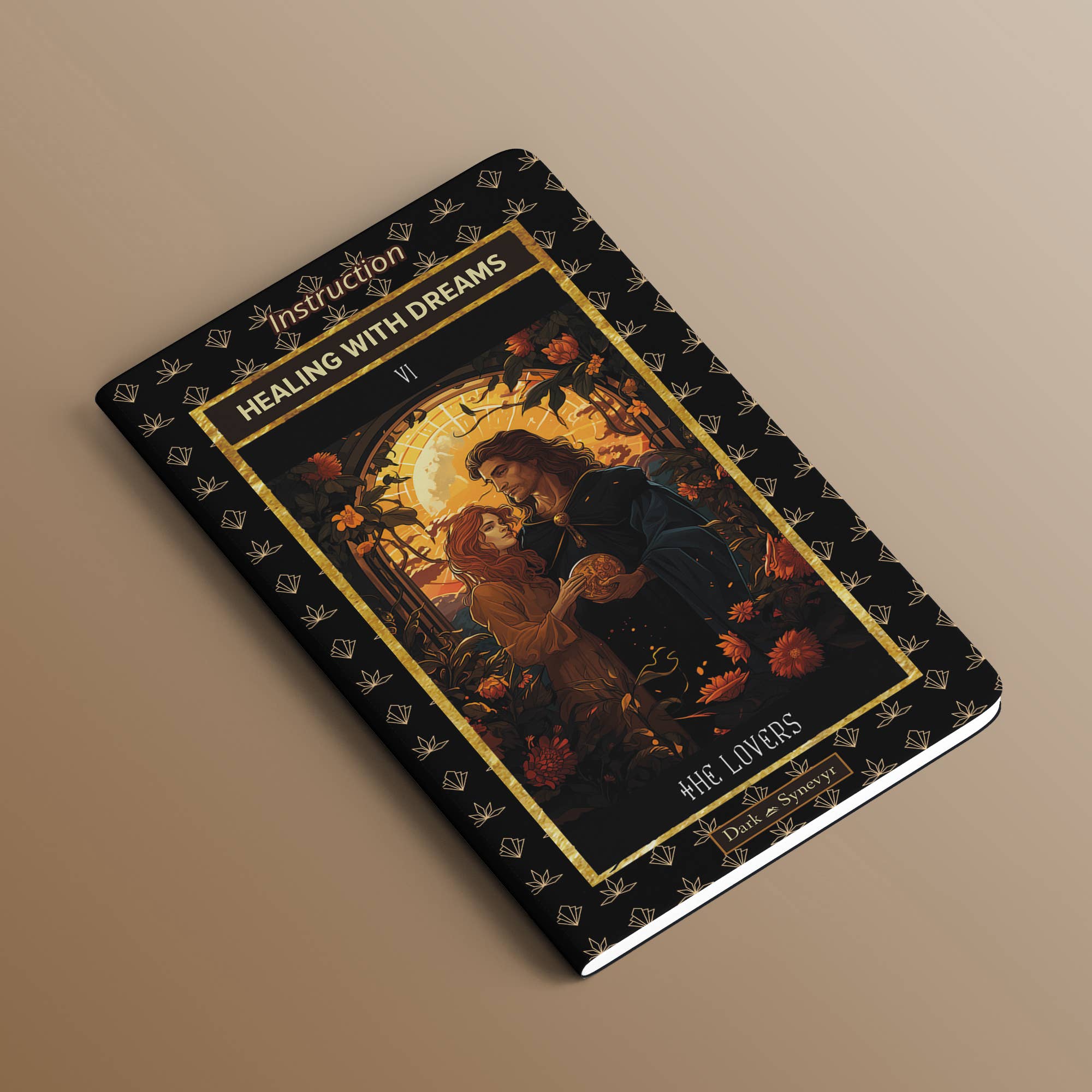 Dark Synevyr Healing with Dreams Tarot Deck 80 Cards – a guidebook on beige background