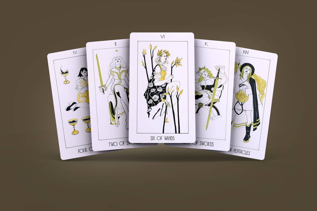 Dark Synevyr The Golden Path Tarot Deck 80 Cards - cards showing suit symbols