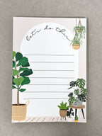 Single Home A6 to-do list notepad on grey background
